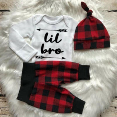 Newborn Baby Boys Little Bother Romper Plaid Long Pants Trousers 3PCS Clothes
Newborn Baby Boys Little Bother Romper Plaid Long Pants Trousers 3PCS Clothes