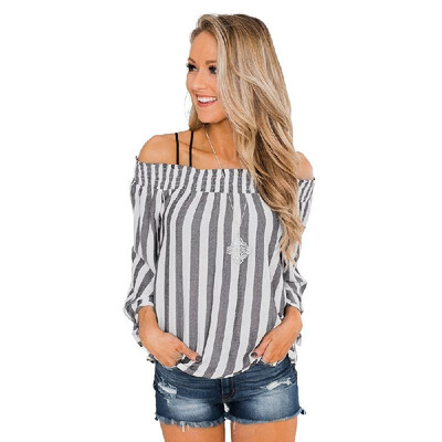 One-shoulder striped chiffon shirt womens shirt European&American cross-country sexy casual nine-point sleeve chiffon shirt n
One-shoulder striped chiffon shirt womens shirt European&American cross-country sexy casual nine-point sleeve chiffon shirt n