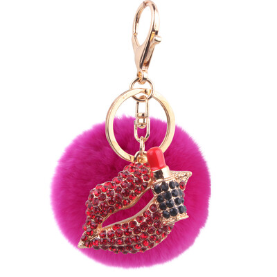 8cm Rex Rabbit Fur Ball Red Lip Key Keychain New Plating Alloy Diamond Ball Bag Car Ornament
8cm Rex Rabbit Fur Ball Red Lip Key Keychain New Plating Alloy Diamond Ball Bag Car Ornament
