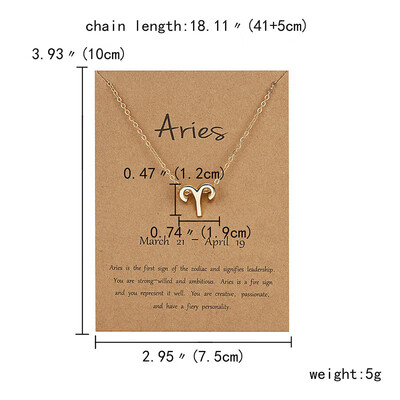 Gold Color 12 Constellation Pendant Necklace Zodiac Sign Necklace Birthday Gifts Message Card for Women Girl Jewelry Gift
Gold Color 12 Constellation Pendant Necklace Zodiac Sign Necklace Birthday Gifts Message Card for Women Girl Jewelry Gift