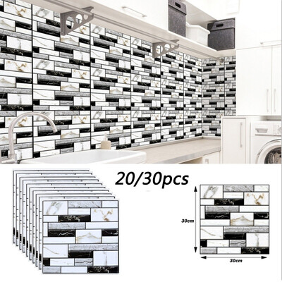 2030PCS 3D Wall Sticker Tile Brick Self-adhesive Waterproof Kitchen Bathroom Home Decor DIY Removable
2030PCS 3D Wall Sticker Tile Brick Self-adhesive Waterproof Kitchen Bathroom Home Decor DIY Removable