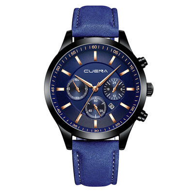 Gobestart CUENA Mens Business Leath Belt Watch Three Eyes Six-Piece Calendar Quartz Watch
Gobestart CUENA Mens Business Leath Belt Watch Three Eyes Six-Piece Calendar Quartz Watch