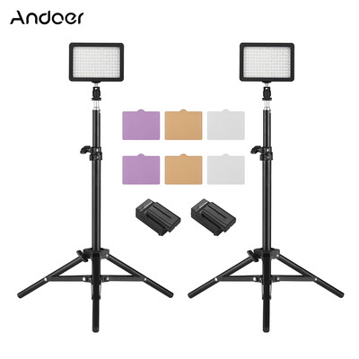 Andoer LED Video Light Kit include 2pcs W160 5600K Mono-Color Dimmable LED Video Light6pcs Color Filters2pcs Max 72cm Light Sta
Andoer LED Video Light Kit include 2pcs W160 5600K Mono-Color Dimmable LED Video Light6pcs Color Filters2pcs Max 72cm Light Sta