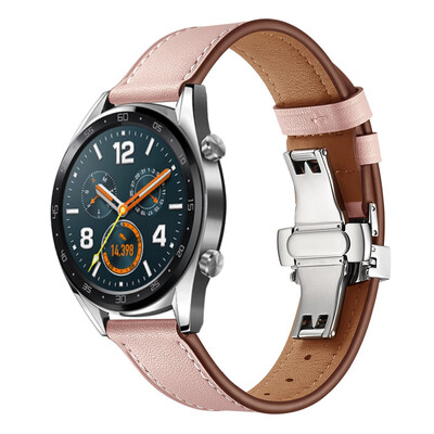 〖Follure〗Silver Butterfly buckle Leather Wrist Watch Strap Band For Huawei GT Watch 22mm
〖Follure〗Silver Butterfly buckle Leather Wrist Watch Strap Band For Huawei GT Watch 22mm