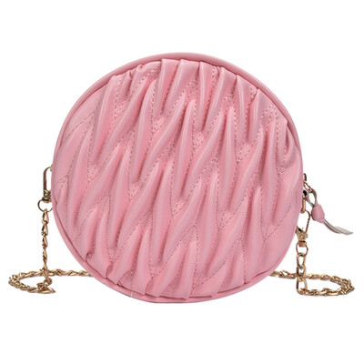 Women Round Pleate Shoulder Bag Vintage Design Circular Crossbody Bag Female Solid Chain Messenger Bags Bolsa Handbag YJ
Women Round Pleate Shoulder Bag Vintage Design Circular Crossbody Bag Female Solid Chain Messenger Bags Bolsa Handbag YJ