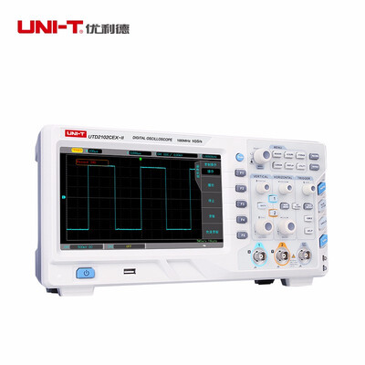 UNI-T UTD2102CEX-II NEW Digital Storage Oscilloscope 2CH 100MHz Bandwidth 1GS s Scopemeter 8 inch TFT LCD ETL certification 
UNI-T UTD2102CEX-II NEW Digital Storage Oscilloscope 2CH 100MHz Bandwidth 1GS s Scopemeter 8 inch TFT LCD ETL certification