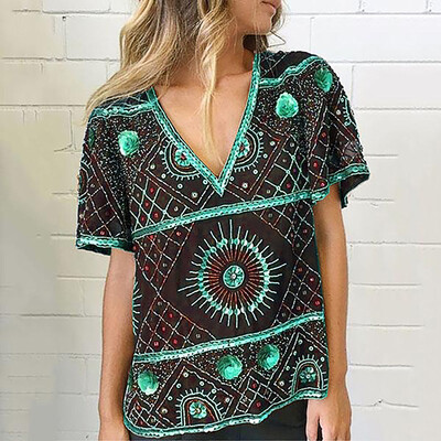 Nomeni Fashion Plus Size Women Short Sleeve V-neck Vintage Print T-Shirts Tops Blouses
Nomeni Fashion Plus Size Women Short Sleeve V-neck Vintage Print T-Shirts Tops Blouses