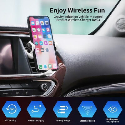 WOPOW Gravity Induction Vehicle-mounted Wireless Charger Bracket 360° Rotation Vehicle-mounted Wireless Charger Bracket Black
WOPOW Gravity Induction Vehicle-mounted Wireless Charger Bracket 360° Rotation Vehicle-mounted Wireless Charger Bracket Black