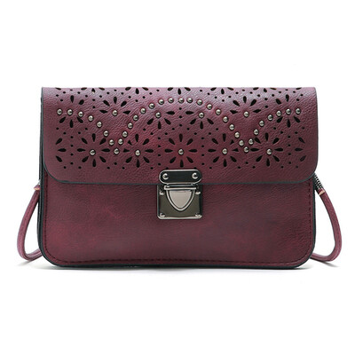 Tailored Fashion Women Rivets Hollow Solid Color Shoulder Bags Messenger Bag Phone Bag
Tailored Fashion Women Rivets Hollow Solid Color Shoulder Bags Messenger Bag Phone Bag