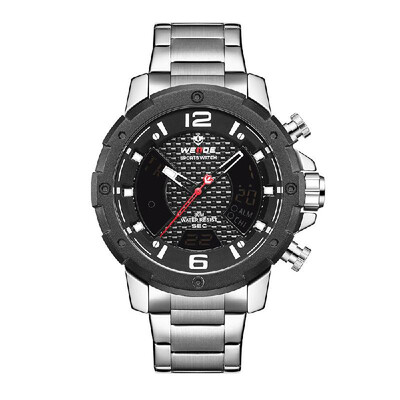 WEIDE WH8504 Dual Display Two Movement Digital Quartz Men Watch 3ATM Waterproof Business Sports Luminous Watch Dual Time Zone Alar
WEIDE WH8504 Dual Display Two Movement Digital Quartz Men Watch 3ATM Waterproof Business Sports Luminous Watch Dual Time Zone Alar
