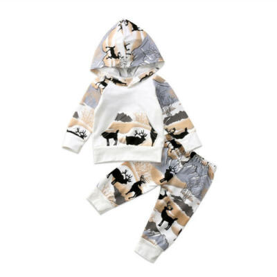 US Toddler Baby Boy Girl Cartoon Deer Print Long Sleeve Tops Hoodies Pants Set
US Toddler Baby Boy Girl Cartoon Deer Print Long Sleeve Tops Hoodies Pants Set