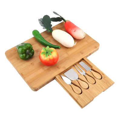 Bamboo Cheese Board Set With Cutlery In Slide-Out Drawer Including 4 Serving Utensils Unique Bamboo Charcuterie Platter
Bamboo Cheese Board Set With Cutlery In Slide-Out Drawer Including 4 Serving Utensils Unique Bamboo Charcuterie Platter