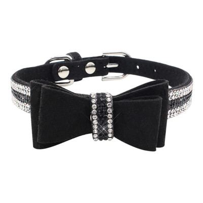 Soft Seude Leather Puppy Dog Collar Bling Rhinestone Bowknot Kitten Cat Collars For Small Medium Dogs Cats Chihuahua Pink -L
Soft Seude Leather Puppy Dog Collar Bling Rhinestone Bowknot Kitten Cat Collars For Small Medium Dogs Cats Chihuahua Pink -L