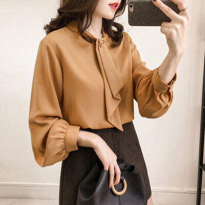 Fashion Women Long Lantern Sleeve Blouse Ladies Office OL Work Plain Shirt Tops
Fashion Women Long Lantern Sleeve Blouse Ladies Office OL Work Plain Shirt Tops