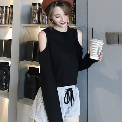 Autumn T-shirt Women Long-sleeve Tops Streetwear Off Shoulder White Leisure T shirts Aesthetic Harajuku Solid Color Tee
Autumn T-shirt Women Long-sleeve Tops Streetwear Off Shoulder White Leisure T shirts Aesthetic Harajuku Solid Color Tee