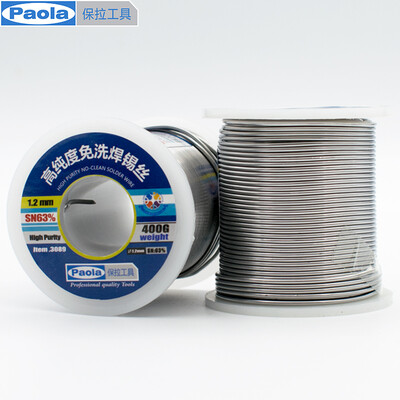 Paola rosin core electric soldering iron solder wire 400g tin 63 wire diameter 12mm lead low purity high purity no-clean 3089
Paola rosin core electric soldering iron solder wire 400g tin 63 wire diameter 12mm lead low purity high purity no-clean 3089