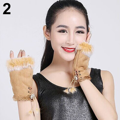 Womens Fashion Winter Warm Imitation Rabbit Hair Faux Leather Fingerless Gloves
Womens Fashion Winter Warm Imitation Rabbit Hair Faux Leather Fingerless Gloves