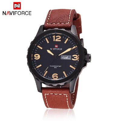 NAVIFORCE Fashion Casual Men Wristwatch PU Leather Strap Water Resistant Mens Quartz Watch with Calendar
NAVIFORCE Fashion Casual Men Wristwatch PU Leather Strap Water Resistant Mens Quartz Watch with Calendar