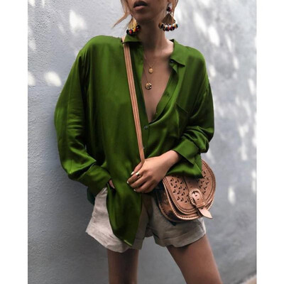 2019 Amazon ebay stand alone Europe&America womens explosions solid color long-sleeved button cardigan ladies loose shirt blu
2019 Amazon ebay stand alone Europe&America womens explosions solid color long-sleeved button cardigan ladies loose shirt blu