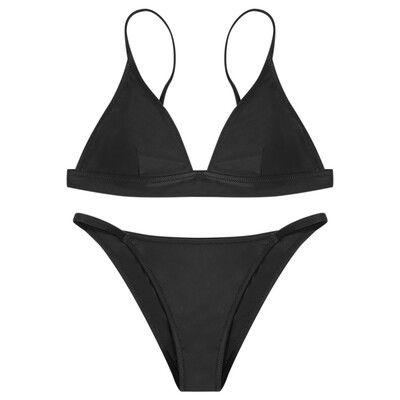 Spaghetti Strap Backless Padded Solid Color Low Waist Sexy Two-piece Women Bikini Set
Spaghetti Strap Backless Padded Solid Color Low Waist Sexy Two-piece Women Bikini Set