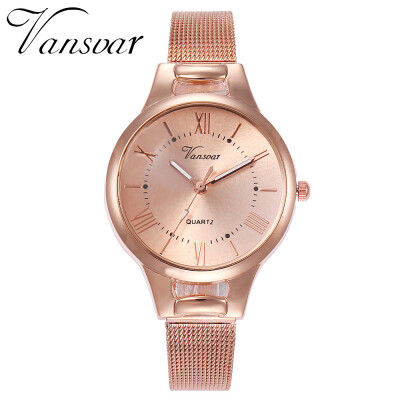 Vansvar Hot Unisex Rose Gold Watch Luxury Fashion Women Men Stainless Steel Quartz Wristwatches Gift Clock Montre Femme 533
Vansvar Hot Unisex Rose Gold Watch Luxury Fashion Women Men Stainless Steel Quartz Wristwatches Gift Clock Montre Femme 533