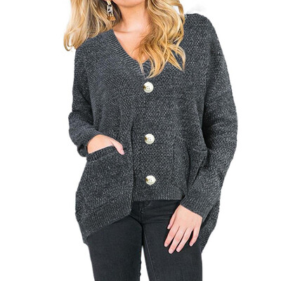 Roseonmyhand Women Casual Solid Button Knit Cardigan Sweater Outerwear Loose Pocket Coat
Roseonmyhand Women Casual Solid Button Knit Cardigan Sweater Outerwear Loose Pocket Coat