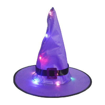 Portable Lighting Hat Halloween Dress Up Hat Lightweight Decoration Luminous Witch Hat Purple With Buckle
Portable Lighting Hat Halloween Dress Up Hat Lightweight Decoration Luminous Witch Hat Purple With Buckle