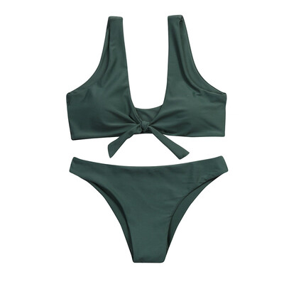 Roseonmyhand Women Knotted Padded Thong Bikini Mid Waisted Scoop Swimsuit Beach Swimwear
Roseonmyhand Women Knotted Padded Thong Bikini Mid Waisted Scoop Swimsuit Beach Swimwear