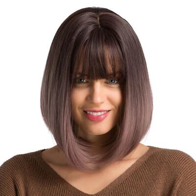 Straight Short Bob Wigs With Bangs Natural with Highlight For Women Bob Wigs Heat Resistant Synthetic Hair Wigs
Straight Short Bob Wigs With Bangs Natural with Highlight For Women Bob Wigs Heat Resistant Synthetic Hair Wigs