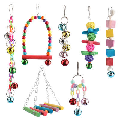Greensen 7PCS Colorful Parrot Toys Hanging Chew Funny Toys for Birds Home Decoration
Greensen 7PCS Colorful Parrot Toys Hanging Chew Funny Toys for Birds Home Decoration