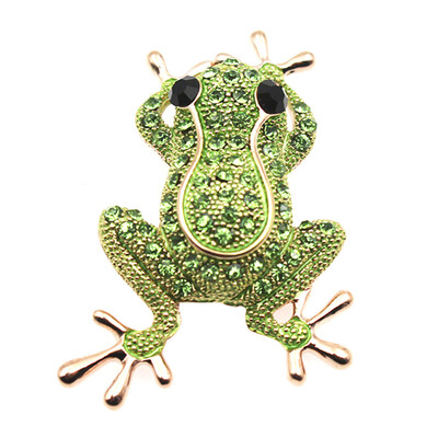 Rose Gold Color Zinc Alloy Rhinestone Animal Frog Brooch Female Creative Cartoon corsage Wild Frog Brooches Pins For Women Men
Rose Gold Color Zinc Alloy Rhinestone Animal Frog Brooch Female Creative Cartoon corsage Wild Frog Brooches Pins For Women Men