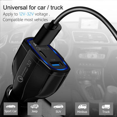 Car Charger 5V 35A QC30 Fast Charging Car Charger with Dual USB Type C port for iPhone Android
Car Charger 5V 35A QC30 Fast Charging Car Charger with Dual USB Type C port for iPhone Android