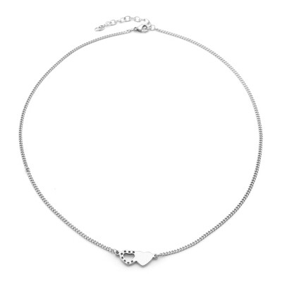 Stainless Steel Necklace Chain Korean Style Simple Style Heart Shape Original Steel Color Choker Chain Necklaces collar mujer
Stainless Steel Necklace Chain Korean Style Simple Style Heart Shape Original Steel Color Choker Chain Necklaces collar mujer