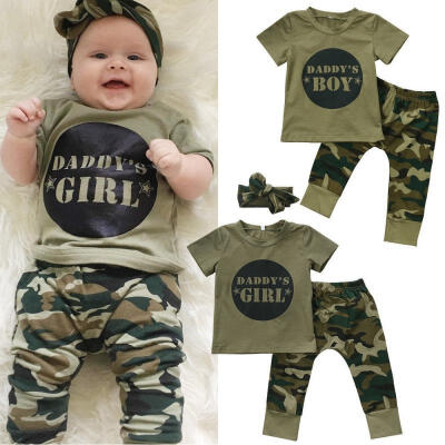 Newborn Baby Boy Girl Camo T-shirt Tops Pants Outfits Set Clothes 0-24M Cotton Casual Short Sleeve Kids Sets
Newborn Baby Boy Girl Camo T-shirt Tops Pants Outfits Set Clothes 0-24M Cotton Casual Short Sleeve Kids Sets