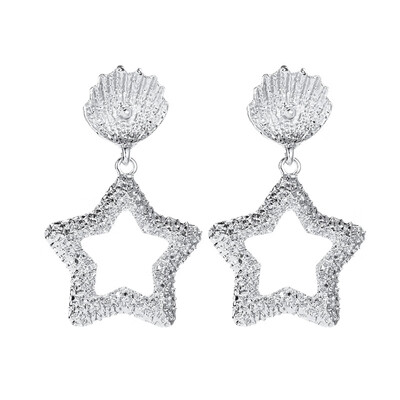 EK389 Exaggerated Hollow Star Drop Earrings for Women Gold Color Geometric Metal Shell Statement Brincos Fashion Party Jewelry
EK389 Exaggerated Hollow Star Drop Earrings for Women Gold Color Geometric Metal Shell Statement Brincos Fashion Party Jewelry