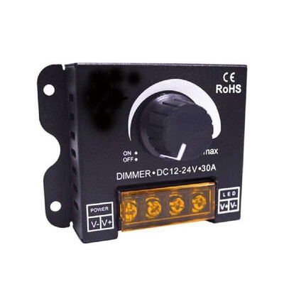 30A Light-emitting Diode Dimmer DC 12V 24V 360W Brightness Adjustable Lamp Driver Strip Single Color Light Capy Controller 5050 35
30A Light-emitting Diode Dimmer DC 12V 24V 360W Brightness Adjustable Lamp Driver Strip Single Color Light Capy Controller 5050 35