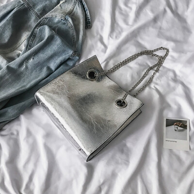 2018 female spring&summer new simple design gold black silver big tote bag shoulder bag messenger bag chain slung handbag
2018 female spring&summer new simple design gold black silver big tote bag shoulder bag messenger bag chain slung handbag
