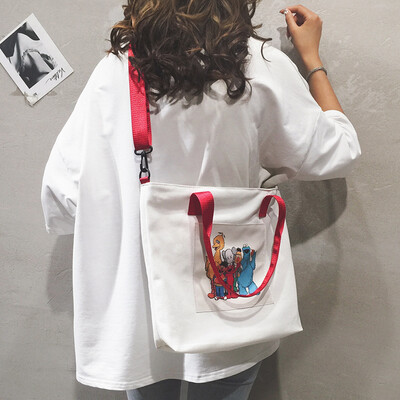 Tote bag female 2019 new Korean casual wild canvas bag shoulder bag Sesame Street student Messenger bag
Tote bag female 2019 new Korean casual wild canvas bag shoulder bag Sesame Street student Messenger bag