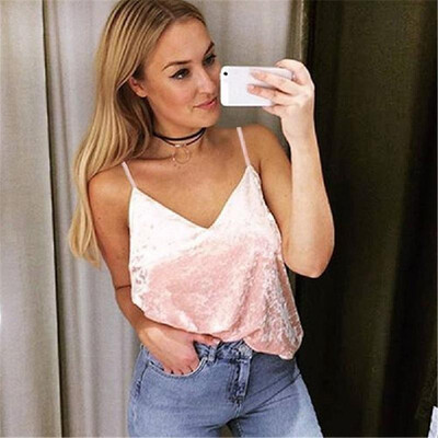 Sexy Women Cami Top Velvet Spaghetti Strap Plunging V-Neck Solid Sleeveless Casual Vest PinkCoffee
Sexy Women Cami Top Velvet Spaghetti Strap Plunging V-Neck Solid Sleeveless Casual Vest PinkCoffee