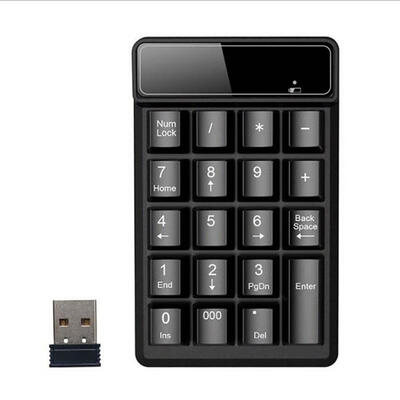 Small 24G Wireless USB Numeric Keyboard Mini Financial Accounting Keypad Number Pad For Laptop Desktop PC
Small 24G Wireless USB Numeric Keyboard Mini Financial Accounting Keypad Number Pad For Laptop Desktop PC