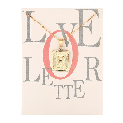 Card Fashion Brand Series 26 English Letters Alphabet Pendant Necklace For Women Men Jewelry Wholesale
Card Fashion Brand Series 26 English Letters Alphabet Pendant Necklace For Women Men Jewelry Wholesale