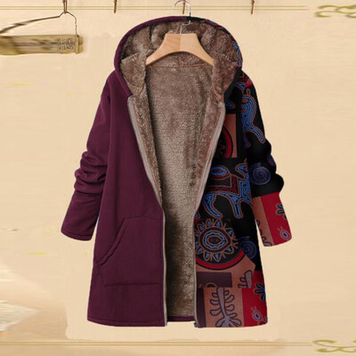 Toponeto Plus Size Women Winter Warm Printed Pockets Thicker Zipper Hooded Coat Outwear
Toponeto Plus Size Women Winter Warm Printed Pockets Thicker Zipper Hooded Coat Outwear