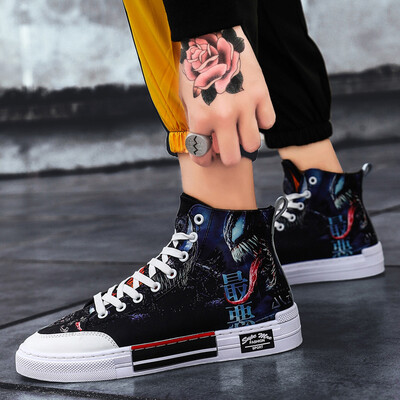 Autumn high canvas shoes mens flat shoes deodorant breathable student society wild personality graffiti tide shoes mens shoes
Autumn high canvas shoes mens flat shoes deodorant breathable student society wild personality graffiti tide shoes mens shoes