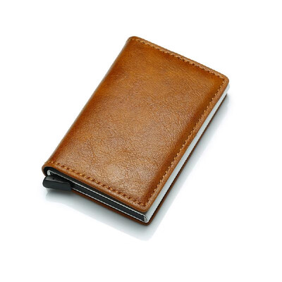PU Leather Credit Holder Business Money Cash Card Package RFID Wallet Automatic Aluminum Alloy Card Case Men Bag
PU Leather Credit Holder Business Money Cash Card Package RFID Wallet Automatic Aluminum Alloy Card Case Men Bag