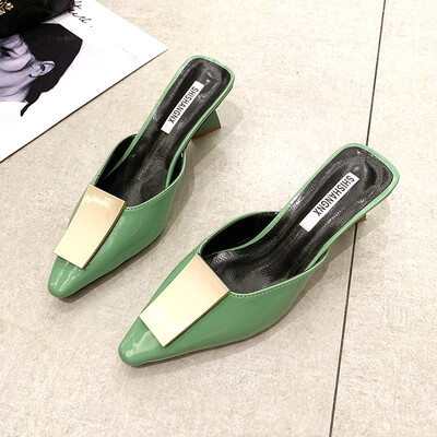 Pointed half slippers women wear summer fashion thick heels high heels Muller half braces shoes high heels half support sh
Pointed half slippers women wear summer fashion thick heels high heels Muller half braces shoes high heels half support sh