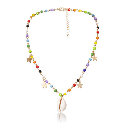 Fashion Women Seed Beads Charm Necklace Gold Color Star String Beaded Choker Necklace Jewelry Torques Necklace Creative Gifts
Fashion Women Seed Beads Charm Necklace Gold Color Star String Beaded Choker Necklace Jewelry Torques Necklace Creative Gifts