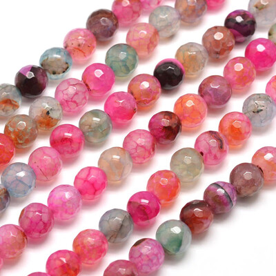 Dyed Natural Agate Faceted Round Beads Strands HotPink 8mm Hole 1mm about 48pcsstrand 145
Dyed Natural Agate Faceted Round Beads Strands HotPink 8mm Hole 1mm about 48pcsstrand 145