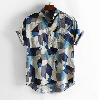 Toponeto Mens Summer Hit Color Stand Collar Short Sleeve Casual Loose Breathable Shirts
Toponeto Mens Summer Hit Color Stand Collar Short Sleeve Casual Loose Breathable Shirts