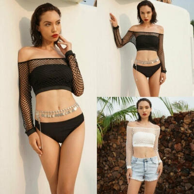 Women Ladies Hollow Sexy Vest Long Sleeve Tops See Through Mesh Fishnet Crop Top T-Shirt
Women Ladies Hollow Sexy Vest Long Sleeve Tops See Through Mesh Fishnet Crop Top T-Shirt