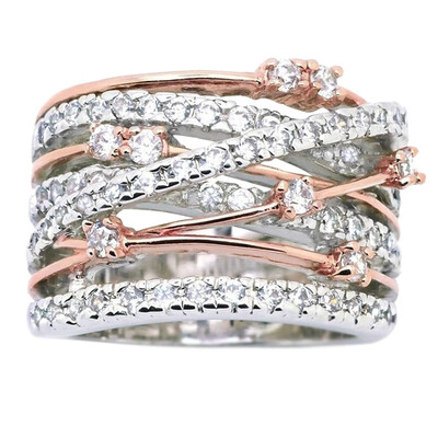 New Fashion Double Color Crystal Infinity Rings Micro Inlayed Cross Rings For Women Cubic Zircon
New Fashion Double Color Crystal Infinity Rings Micro Inlayed Cross Rings For Women Cubic Zircon